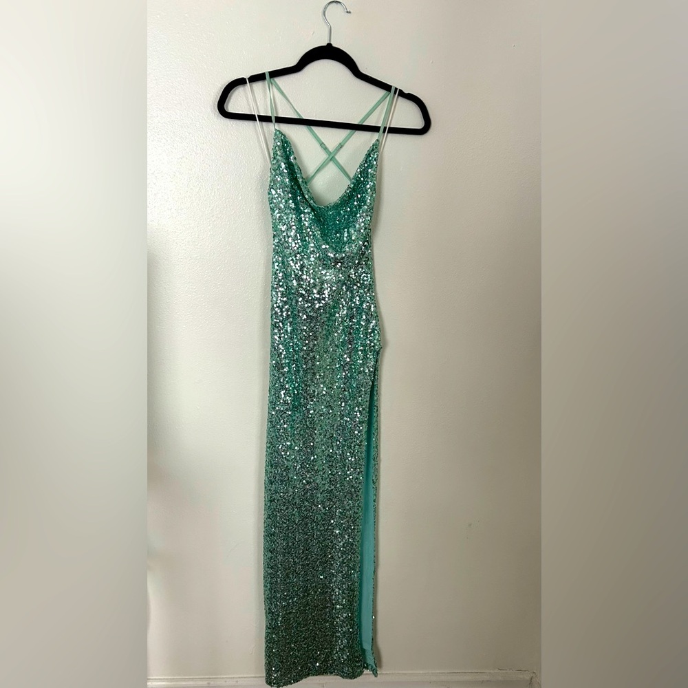 Brand new blue Sequin gown🧜‍♀️